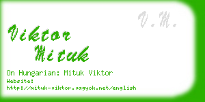 viktor mituk business card